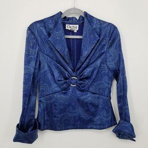 Vintage Y2K Embellished Satin Paisley Top 8
